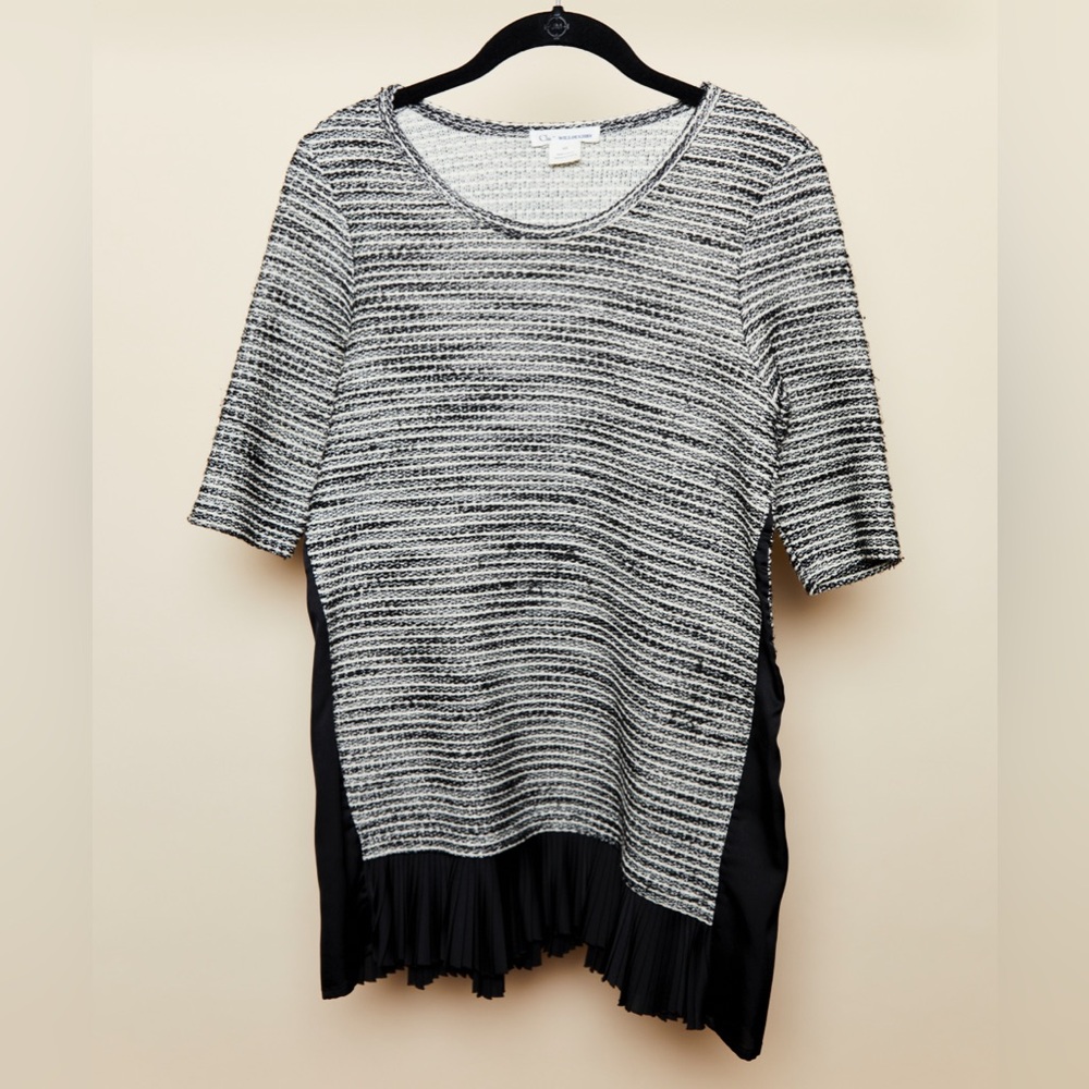 Clu + Willoughby Anthropologie Tweed Tunic XS Striped Women's Top